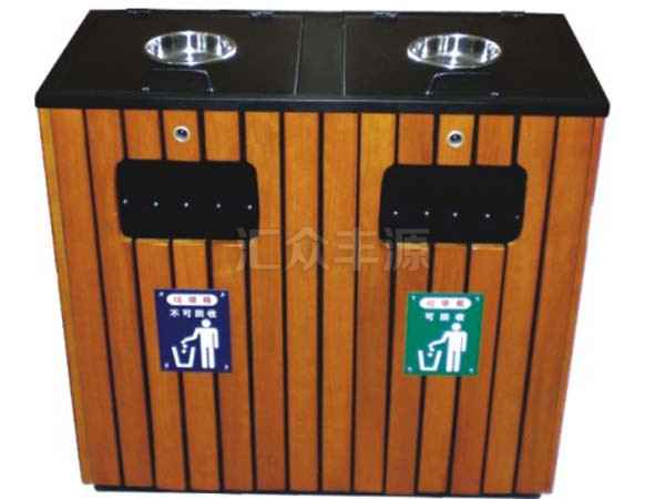 鋼木結(jié)合垃圾桶HZFY-GMJH06