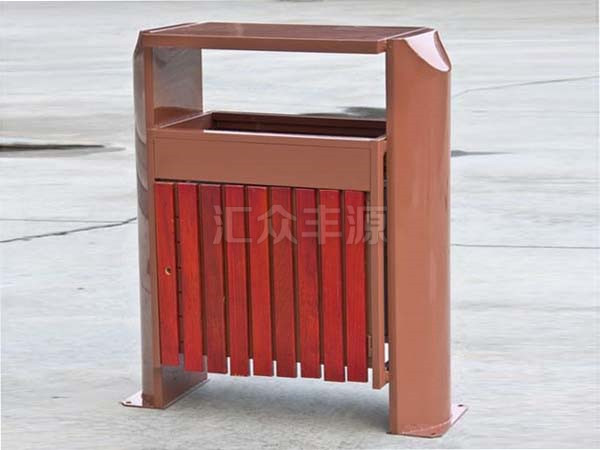 鋼木結合垃圾桶HZFY-GMJH22